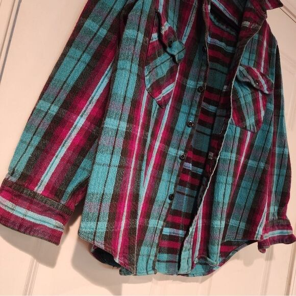 B.O.G. Trading Co vintage thick flannel button up jacket M - Picture 4 of 5